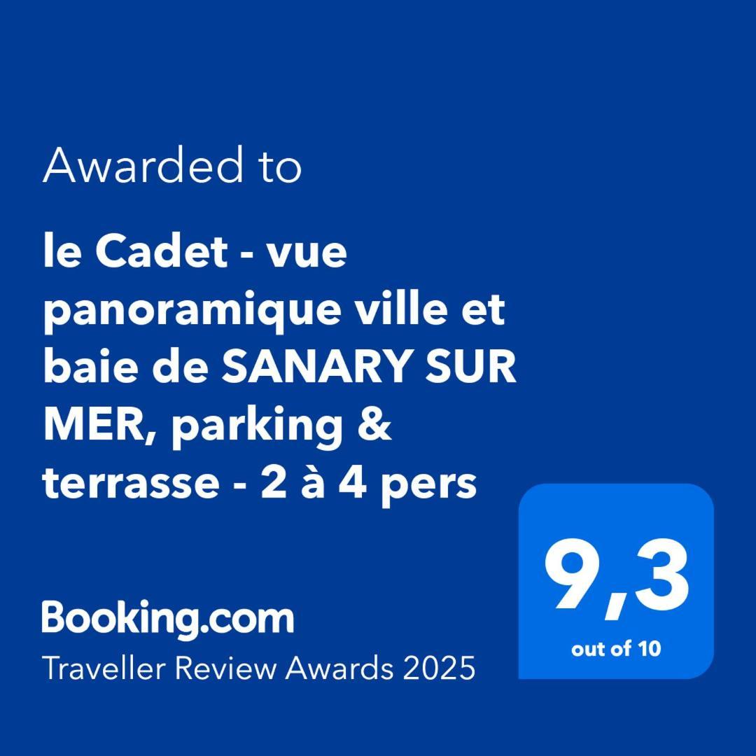 Le Cadet - Vue Panoramique Ville Et Baie De Sanary Sur Mer, Parking & Terrasse - 2 A 4 Pers المظهر الخارجي الصورة